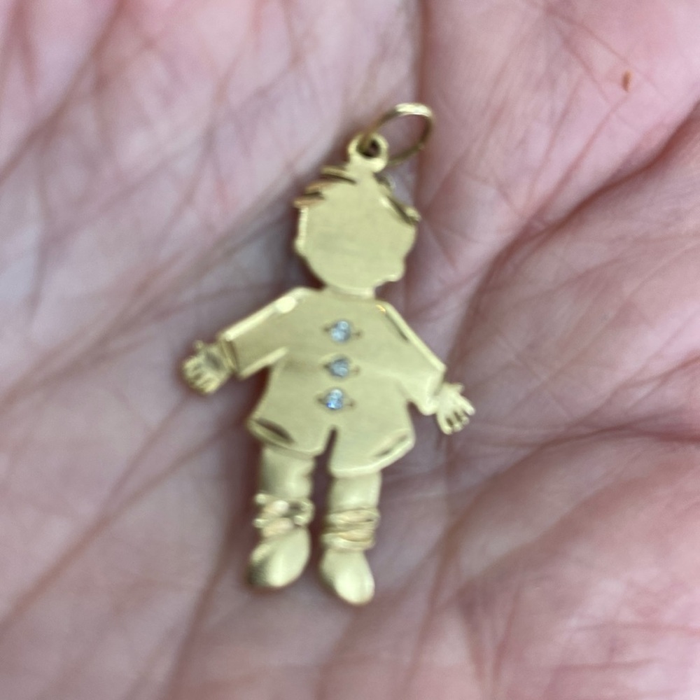 14k boy charm